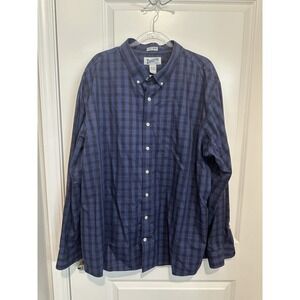 Duluth Trading‎ Co Untucked Shirt 2XL Tall Relaxed Fit Blue Plaid Cotton